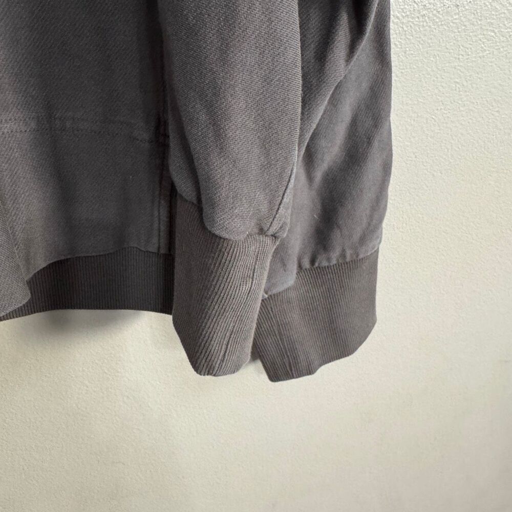 Athleta women’s distressed cropped green/gray crew neck sweatshirt size 1X - Picture 3 of 6